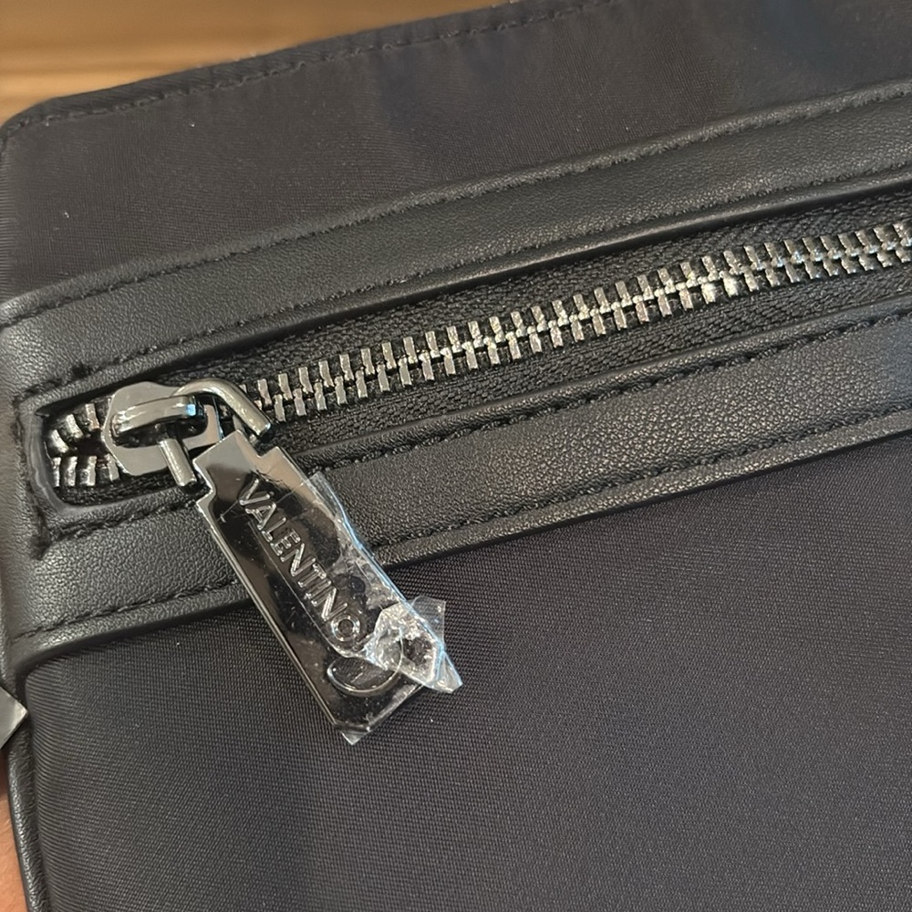 NWT Valentino Black Bag with Logo Strap - Picture 10 of 10